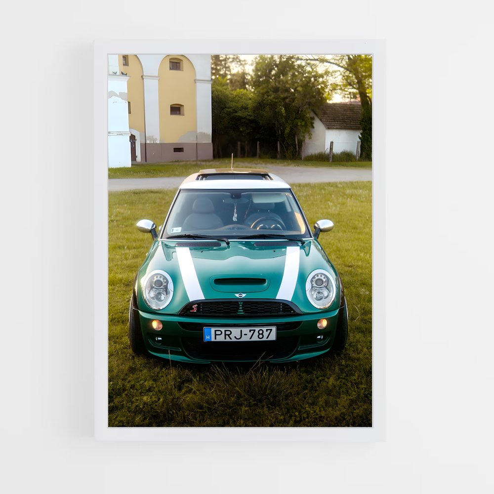 Poster Mini Cooper en Herbe (vue 3)